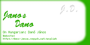 janos dano business card