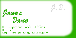 janos dano business card